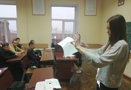 Доповідь студентки Ю. Пронькіної  (22-ІІ-ПЦБ)  на СНТК 2019