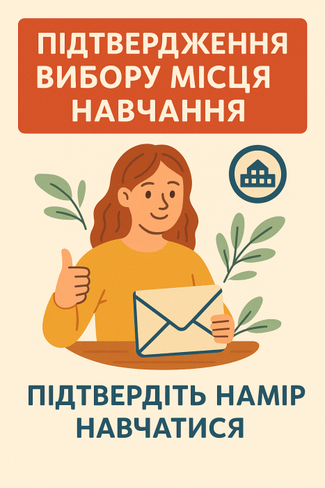 Крок 6. Підтвердження вибору місця навчання