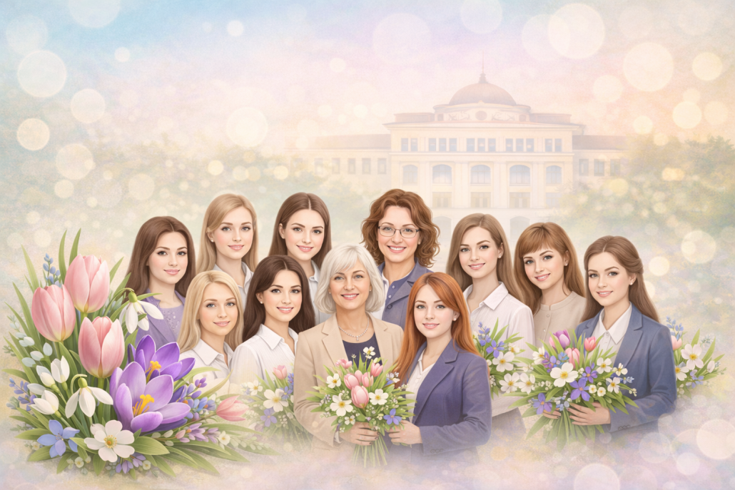 Дорогі жінки та дівчата Українського державного університету залізничного транспорту!