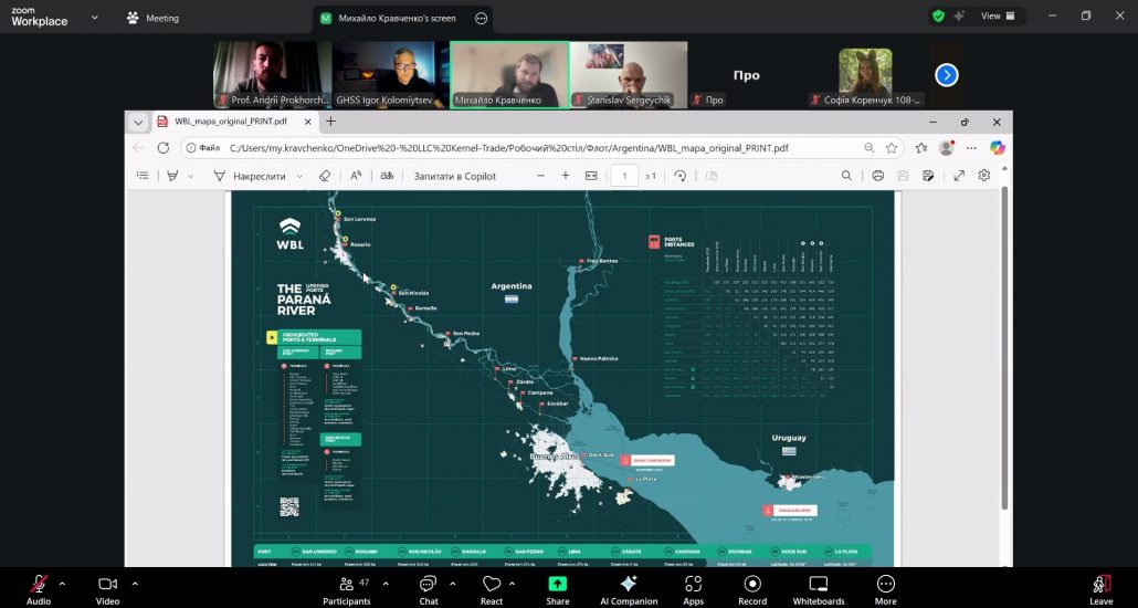 ЛЕКЦІЯ ВІД СТЕЙКХОЛДЕРА ПРО ЗЕРНОВІ ТЕРМІНАЛИ АРГЕНТИНИ ТА МІЖНАРОДНУ ЛОГІСТИКУ